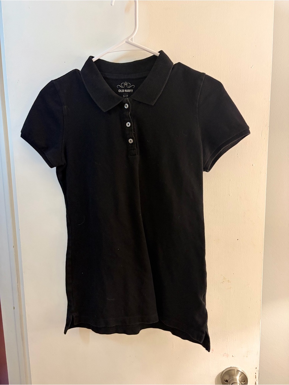 Old Navy Black Polo with Button Placket
